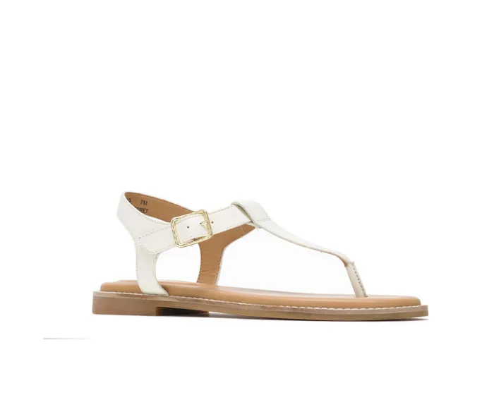 Hush Puppies Sandals Women Lexi Toepost Ivory Leather