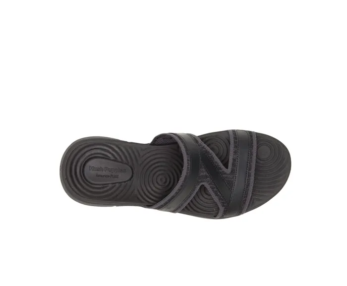 Hush Puppies Sandals Women Willa Knit Slide Black Knit