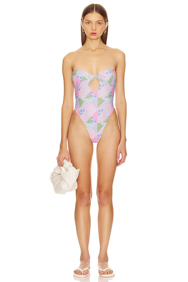 In A Haze One Piece Multi Patchwork Women Lovers and Friends Swimsuits and CoverUps In A Haze One Piece Multi Patchwork Women Lovers and Friends Swimsuits and CoverUps