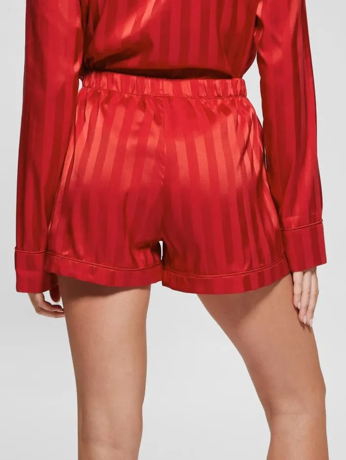 Intimates GUESS Women Eco Satin Shorts PJ Set Rugby Red Intimates GUESS Women Eco Satin Shorts PJ Set Rugby Red
