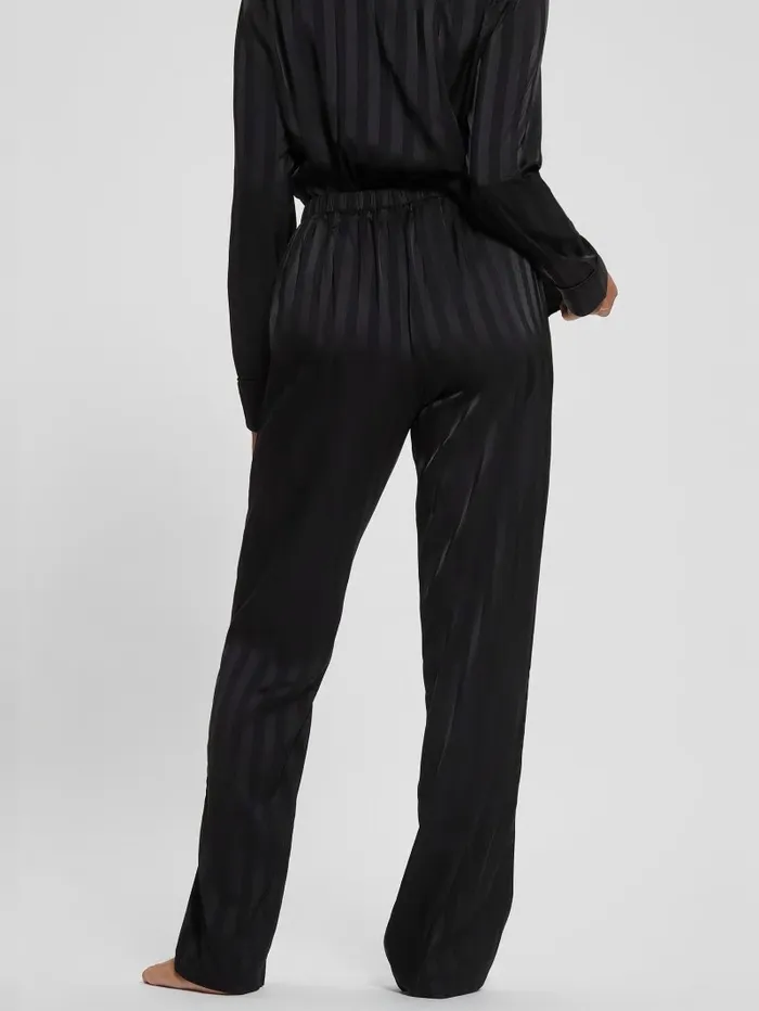 Intimates Women GUESS Eco Susan Long Pajama Set Black Intimates Women GUESS Eco Susan Long Pajama Set Black