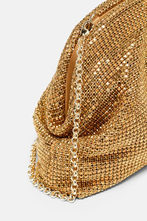 Invitata Invitata Gold Clutch and Pochette Luisa Spagnoli Women Invitata Invitata Gold Clutch and Pochette Luisa Spagnoli Women