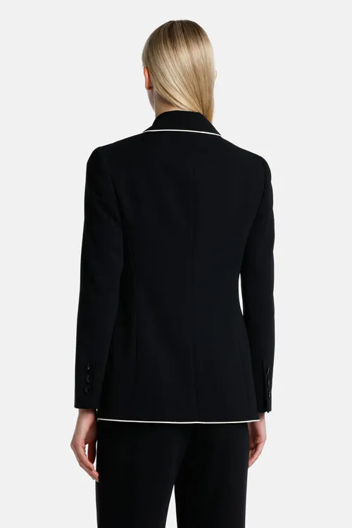 Jackets and Blazers Women Volontaria Volontaria BlackCream Luisa Spagnoli