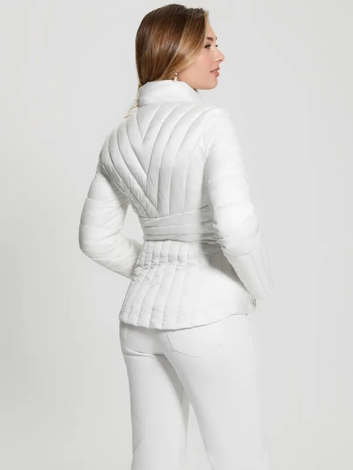 Jackets and Coats GUESS Women Eco Valeria Puffer Jacket Pure White Jackets and Coats GUESS Women Eco Valeria Puffer Jacket Pure White