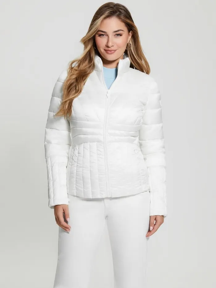 Jackets and Coats GUESS Women Eco Valeria Puffer Jacket Pure White Jackets and Coats GUESS Women Eco Valeria Puffer Jacket Pure White