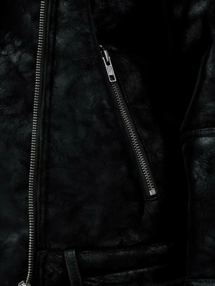 Jackets and Coats GUESS Women GUESS Originals Belted Biker Jacket Black