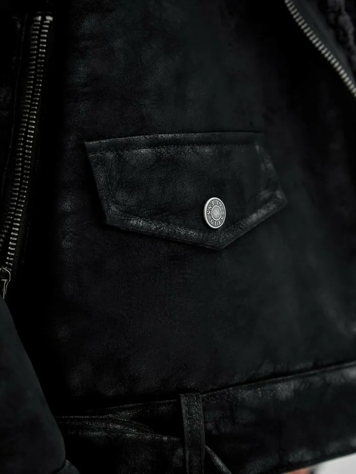 Jackets and Coats GUESS Women GUESS Originals Belted Biker Jacket Black