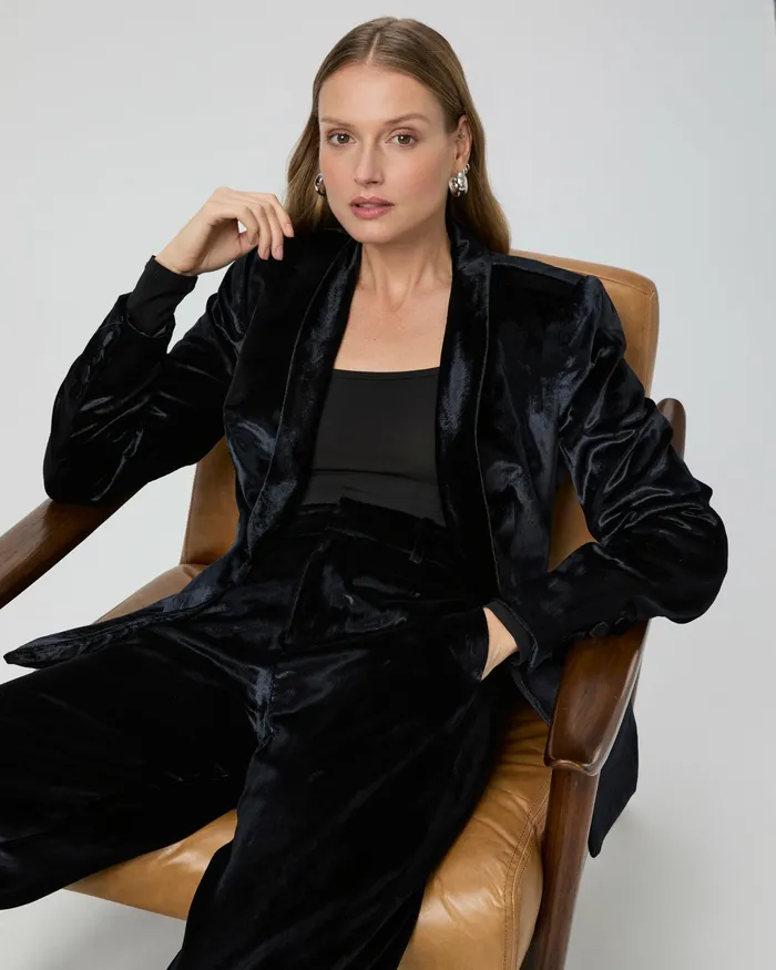 Jackets and Coats Kriselle Blazer 8211 Midnight Velvet 8211 PAIGE Women