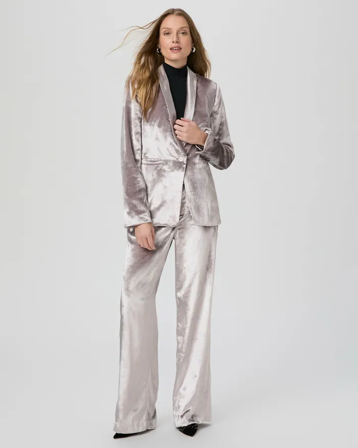 Jackets and Coats Kriselle Blazer 8211 Pewter Velvet 8211 PAIGE Women Jackets and Coats Kriselle Blazer 8211 Pewter Velvet 8211 PAIGE Women