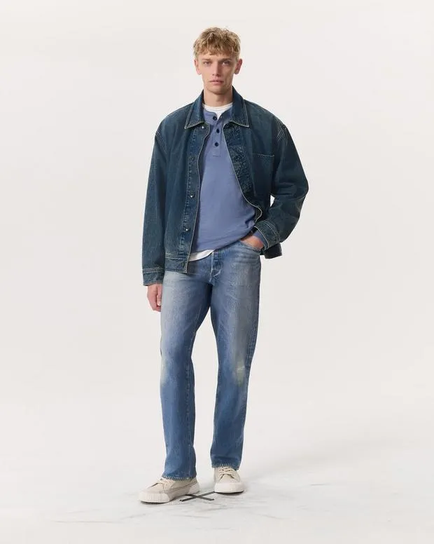 Jackets and Coats Men Classic Flame Henley Shirt Elephant GraySea Grey rag and bone