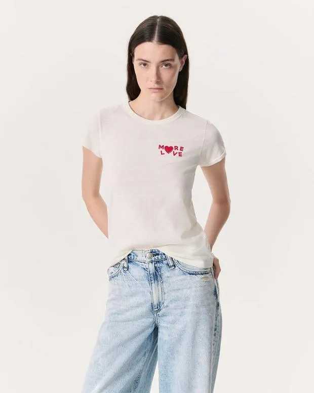 Jackets and Coats More Love Cotton Graphic TShirt Ivory 8211 rag and bone Women Jackets and Coats More Love Cotton Graphic TShirt Ivory 8211 rag and bone Women
