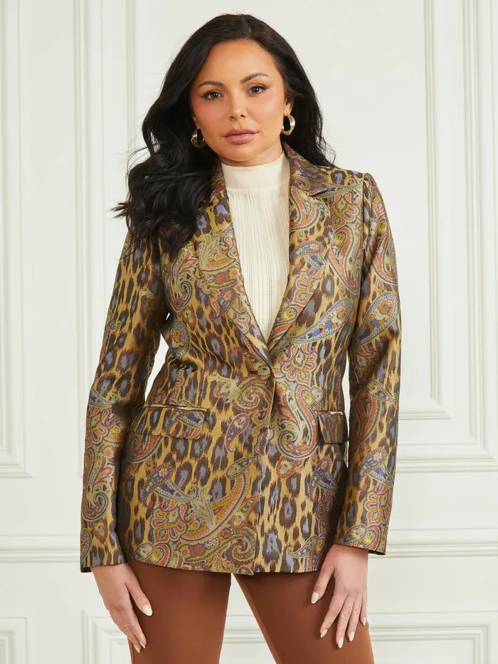 Jackets and Coats Phoenix Rising Jacquard Blazer Phoenix Rising Jacquard 8211 GUESS Women