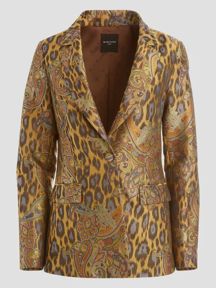 Jackets and Coats Phoenix Rising Jacquard Blazer Phoenix Rising Jacquard 8211 GUESS Women