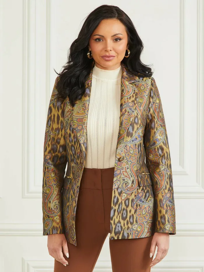 Jackets and Coats Phoenix Rising Jacquard Blazer Phoenix Rising Jacquard 8211 GUESS Women