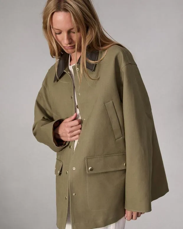 Jackets and Coats rag and bone Women Cassidy Cotton Jacket Army