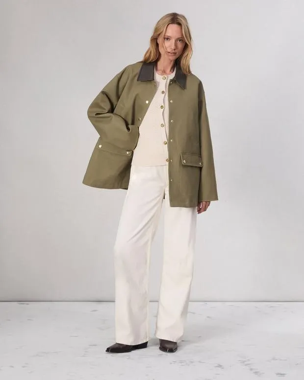 Jackets and Coats rag and bone Women Cassidy Cotton Jacket Army