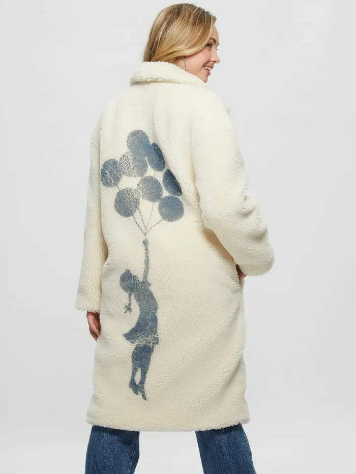 Jackets and Coats Solange FauxFur Coat Smart Stone GUESS Women