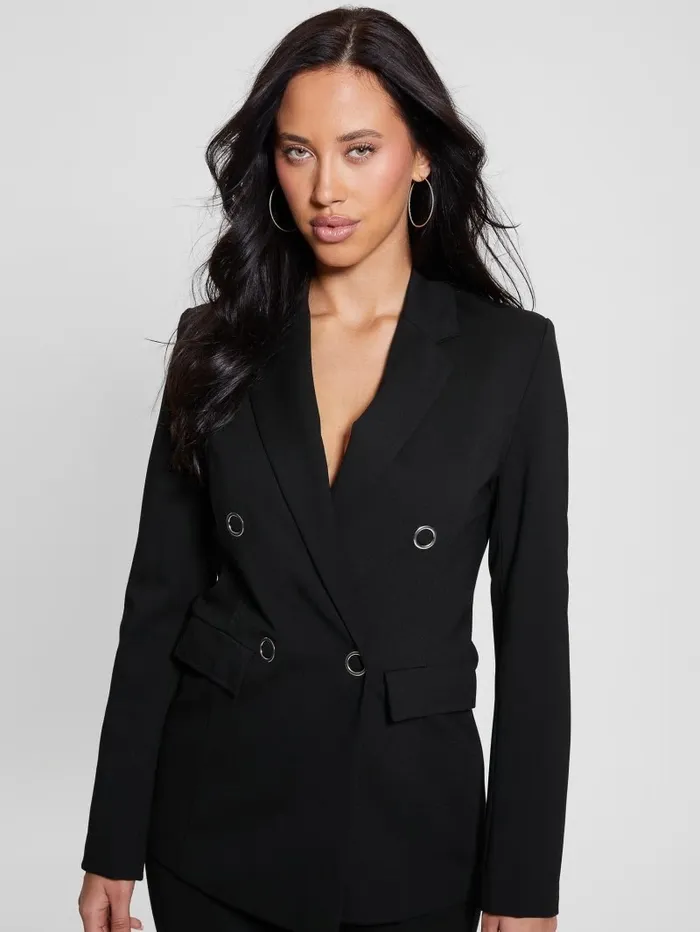Jackets and Coats Women GUESS Eco Dafne Blazer Black Jackets and Coats Women GUESS Eco Dafne Blazer Black