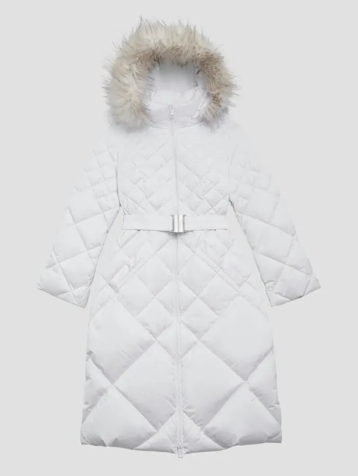 Jackets and Coats Women GUESS Eco Olga Long Down Jacket Pure White Jackets and Coats Women GUESS Eco Olga Long Down Jacket Pure White