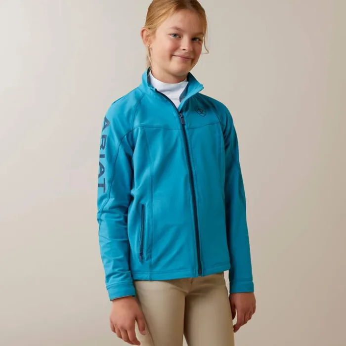 Jackets and Vests Kids Ariat Agile Softshell Waterproof Jacket Mosaic Blue