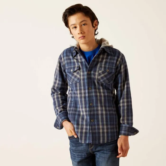 Jackets and Vests Kids Ariat Hanley Shirt Jacket Mood Indigo