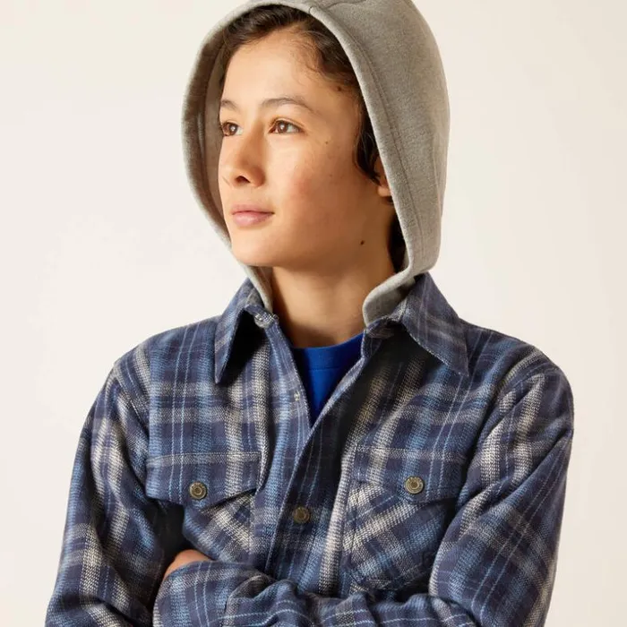 Jackets and Vests Kids Ariat Hanley Shirt Jacket Mood Indigo Jackets and Vests Kids Ariat Hanley Shirt Jacket Mood Indigo