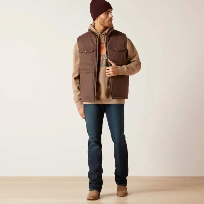 Jackets and Vests Men Ariat Grizzly 20 Canvas Conceal And Carry Vest Bracken