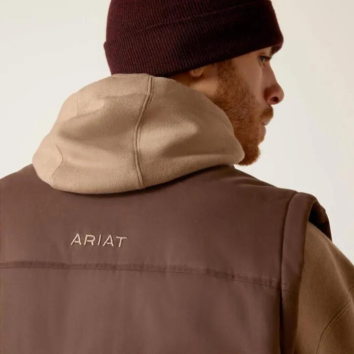 Jackets and Vests Men Ariat Grizzly 20 Canvas Conceal And Carry Vest Bracken