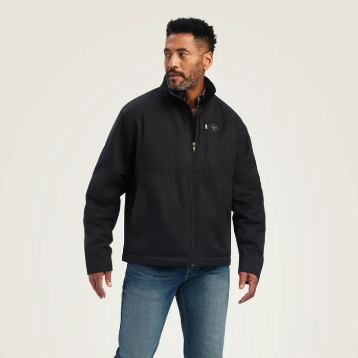 Jackets and Vests Men Ariat Grizzly Canvas Jacket Black