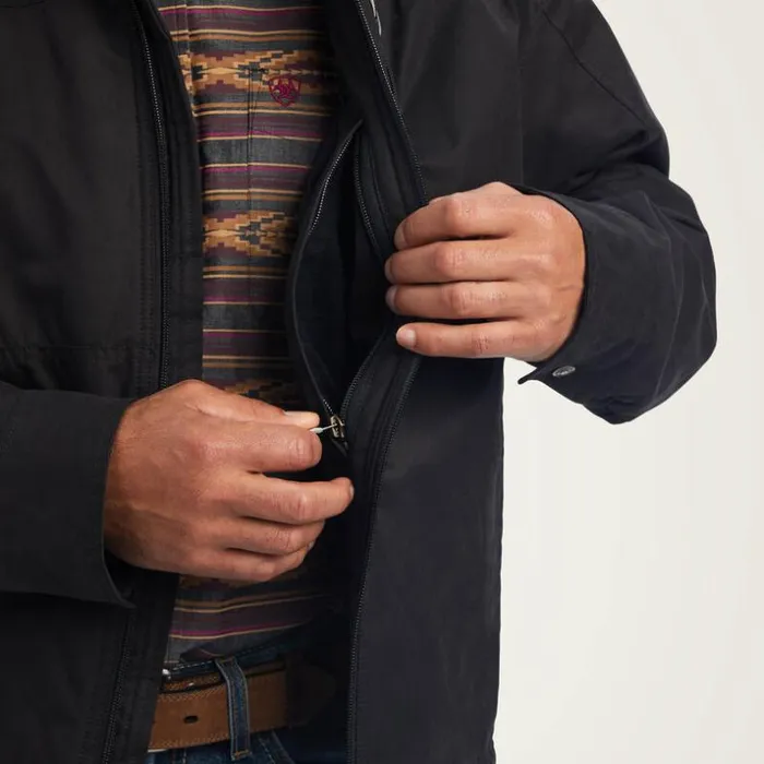 Jackets and Vests Men Ariat Grizzly Canvas Jacket Black Jackets and Vests Men Ariat Grizzly Canvas Jacket Black