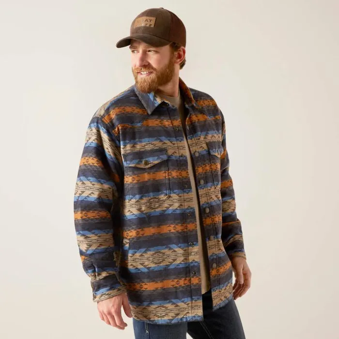 Jackets and Vests Men Ariat Hartland Shirt Jacket Iron Heather