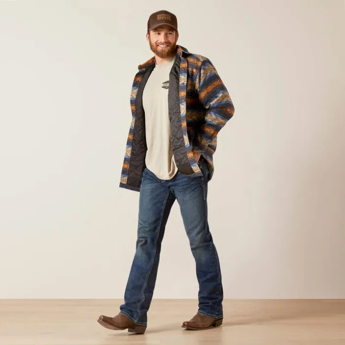 Jackets and Vests Men Ariat Hartland Shirt Jacket Iron Heather