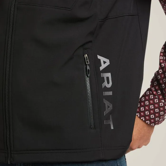 Jackets and Vests Men Ariat Logo 20 Patriot Softshell Vest Black