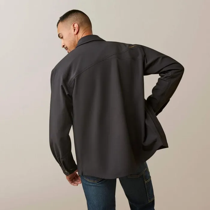 Jackets and Vests Men Ariat Rebar DuraStretch Utility Softshell Shirt Jacket Black