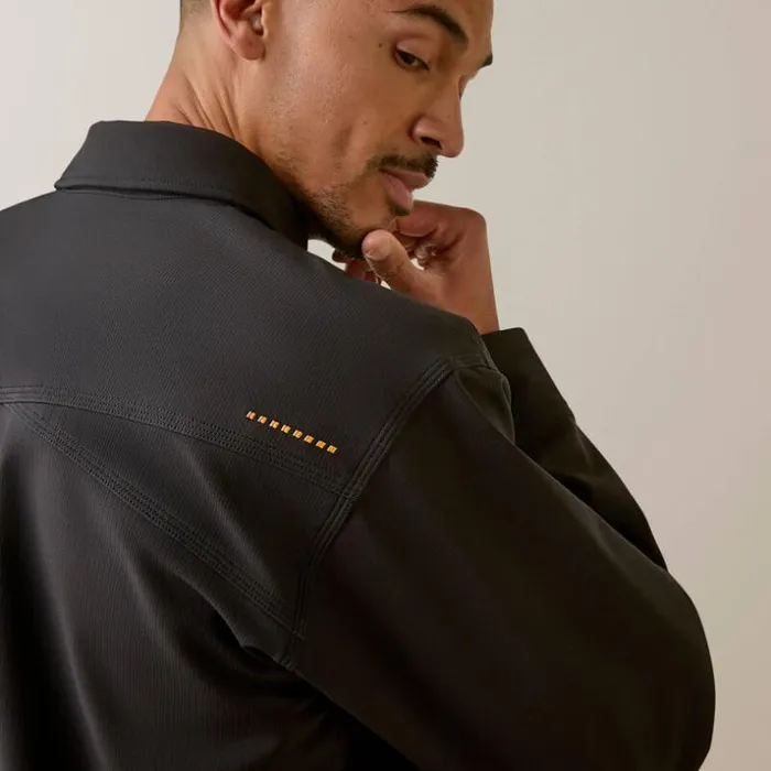 Jackets and Vests Men Ariat Rebar DuraStretch Utility Softshell Shirt Jacket Black