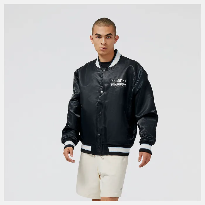 Jackets and Vests New Balance Men Hoops Woven Jacket BLACK