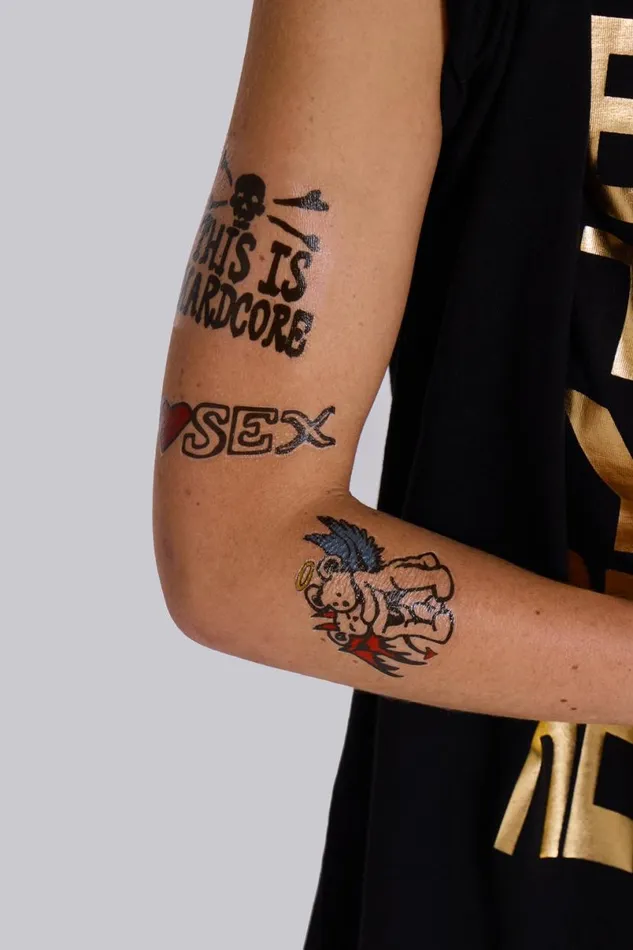 Jaded London Accessories Men Dirtyl00ks Temporary Tattoo Pack Multi