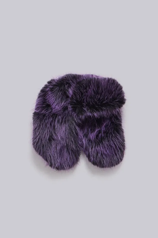 Jaded London Accessories Men Violet Faux Fur Trapper Hat Purple