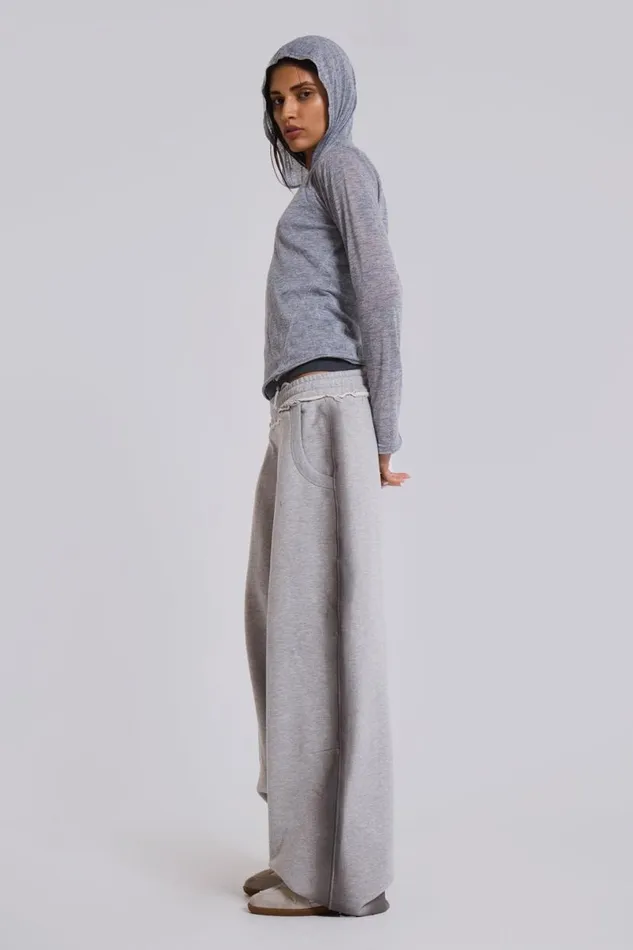 Jaded London Baggy Joggers and Sweatpants WomenUnisex Glare Baggy Monster Joggers Grey