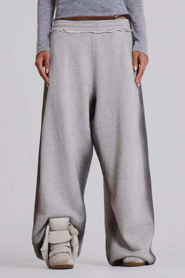 Jaded London Baggy Joggers and Sweatpants WomenUnisex Glare Baggy Monster Joggers Grey