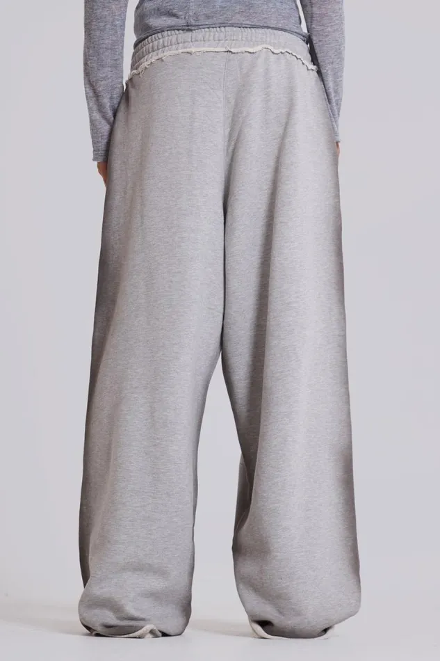 Jaded London Baggy Joggers and Sweatpants WomenUnisex Glare Baggy Monster Joggers Grey