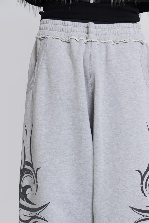 Jaded London Baggy Joggers and Sweatpants WomenUnisex Grey Baggy Blade Joggers Grey