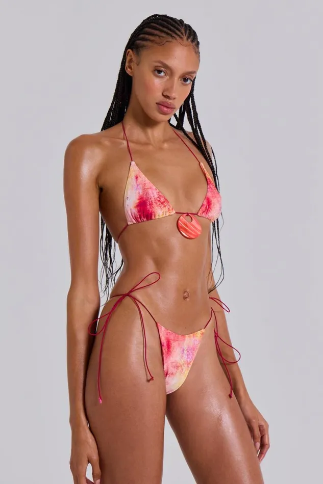 Jaded London Bikini Bottoms Women Cantha Micro Bikini Bottoms In Sunset Pink