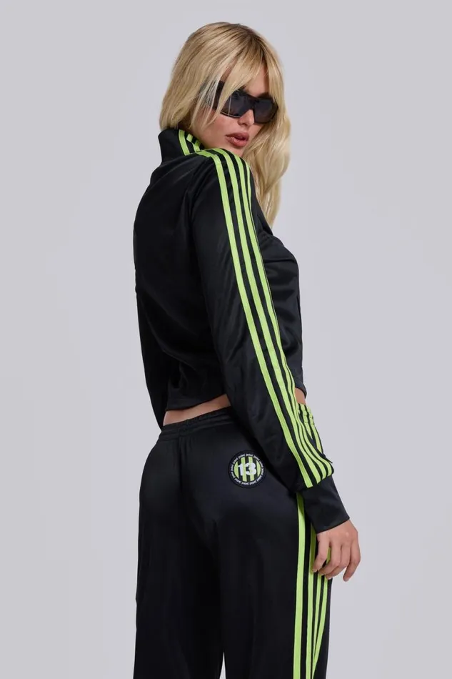 Jaded London CoOrds Women Crash Football Track Top Blackneon