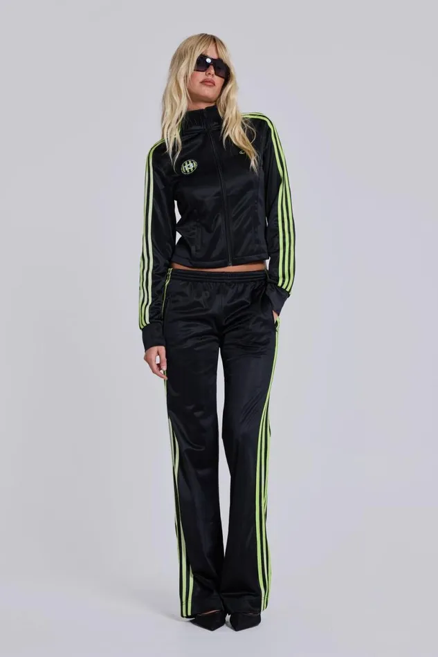 Jaded London CoOrds Women Crash Football Track Top Blackneon