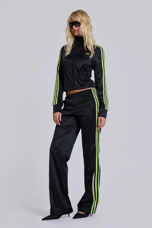 Jaded London CoOrds Women Crash Football Track Top Blackneon