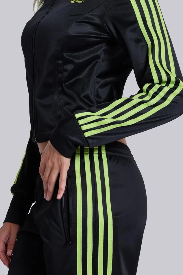 Jaded London CoOrds Women Crash Football Track Top Blackneon