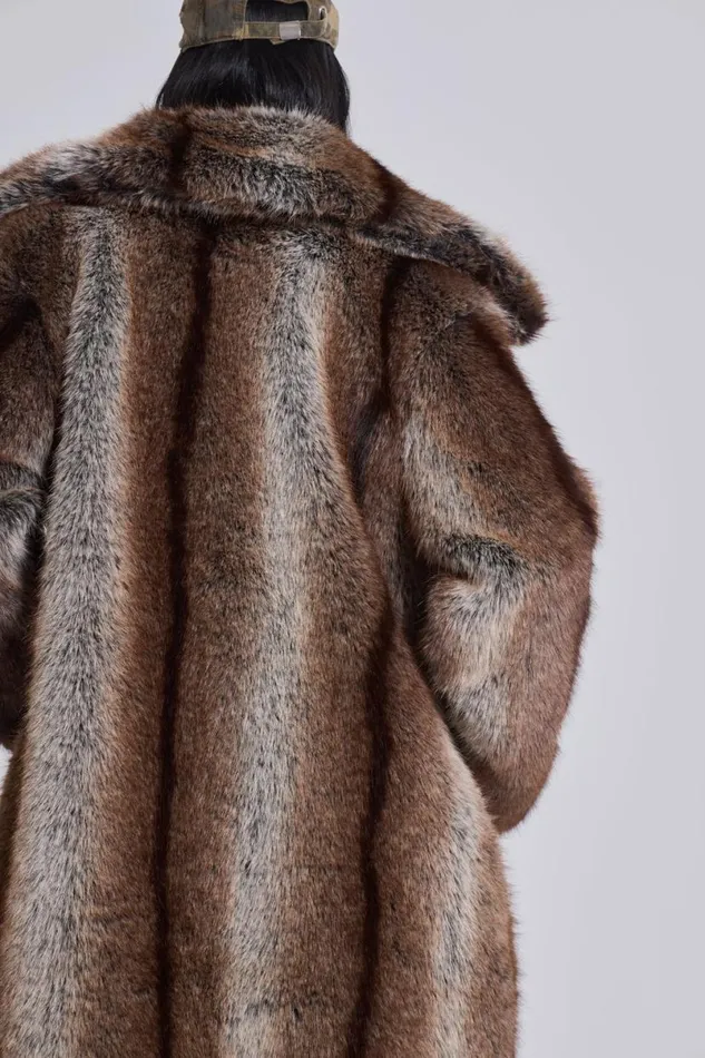 Jaded London Coats Women Agyness Brown Faux Fur Coat Brown Jaded London Coats Women Agyness Brown Faux Fur Coat Brown