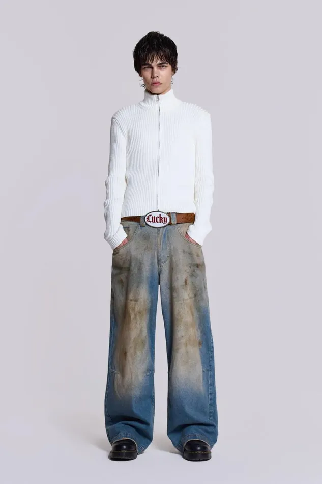 Jaded London Colossus Jeans Men Mud Wash Colossus Jeans Blue