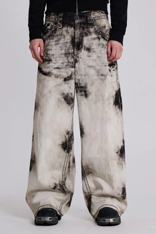 Jaded London Colossus Jeans Men Rock Revival Sirus Colossus Jeans Black